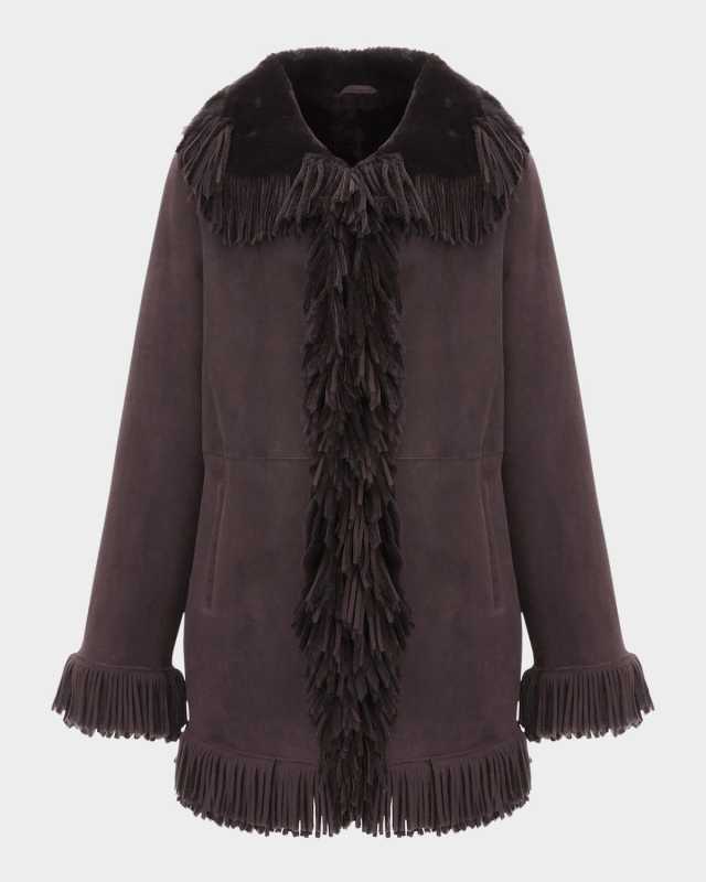 Merino Shearling Lamb Jacket With Fringes